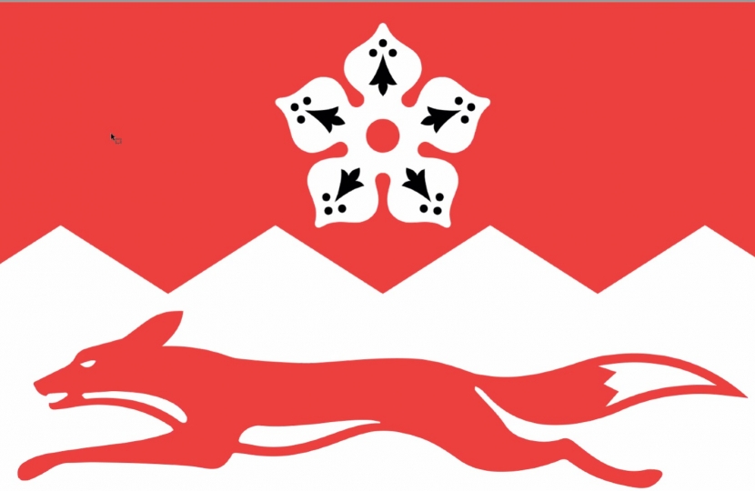 Leicestershire Fox and Cinquefoil Flag