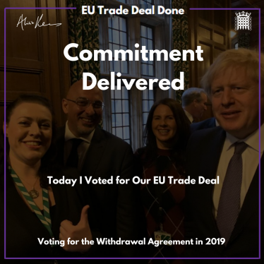 Alicia Votes for EU Trade Deal